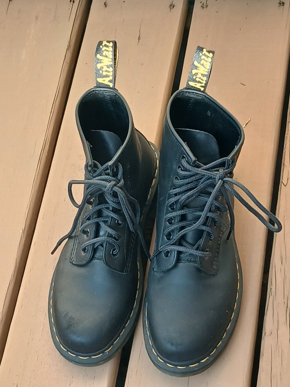 Dr. Martens 1460 8-Eye Combat Boots Black Smooth Leather Men’s 8 Women's 9.5